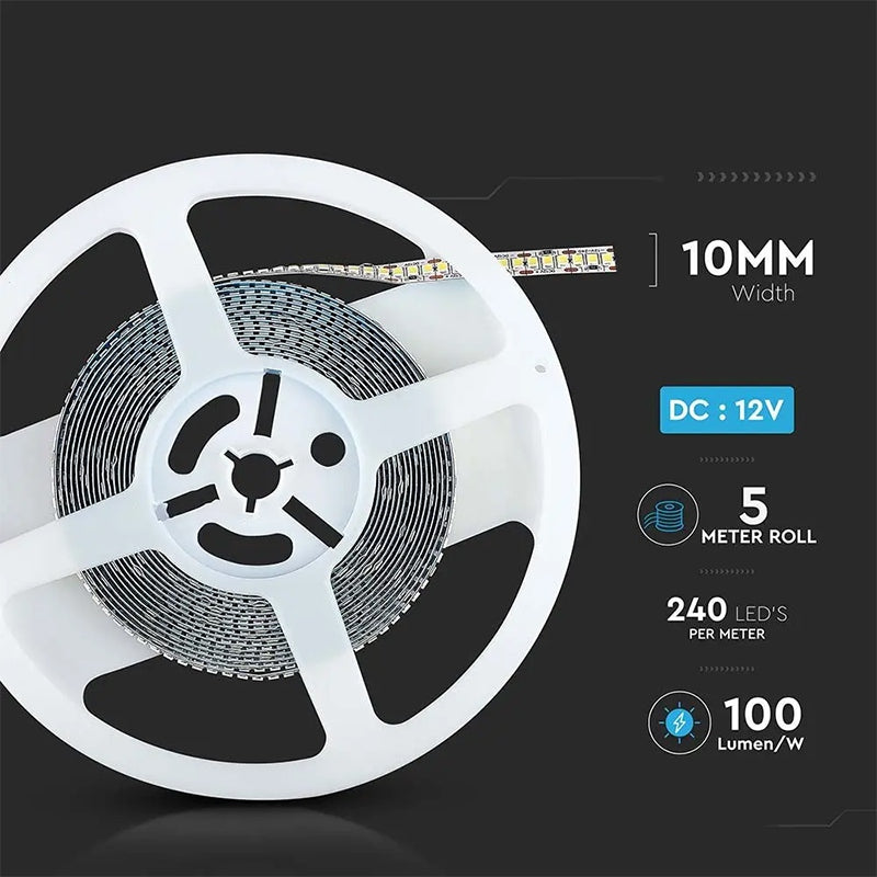 Bandă LED SMD2835 240LED/m IP20 5m V-Tac