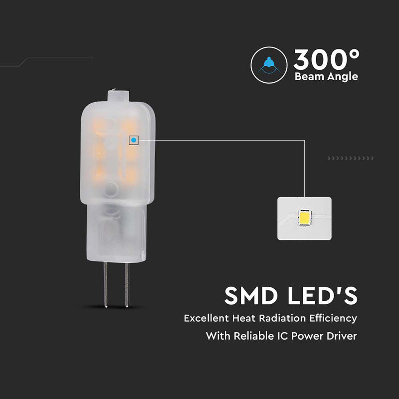 Bec LED G4 1.1W 12V 6400K alb rece cip Samsung V-Tac SKU-21242