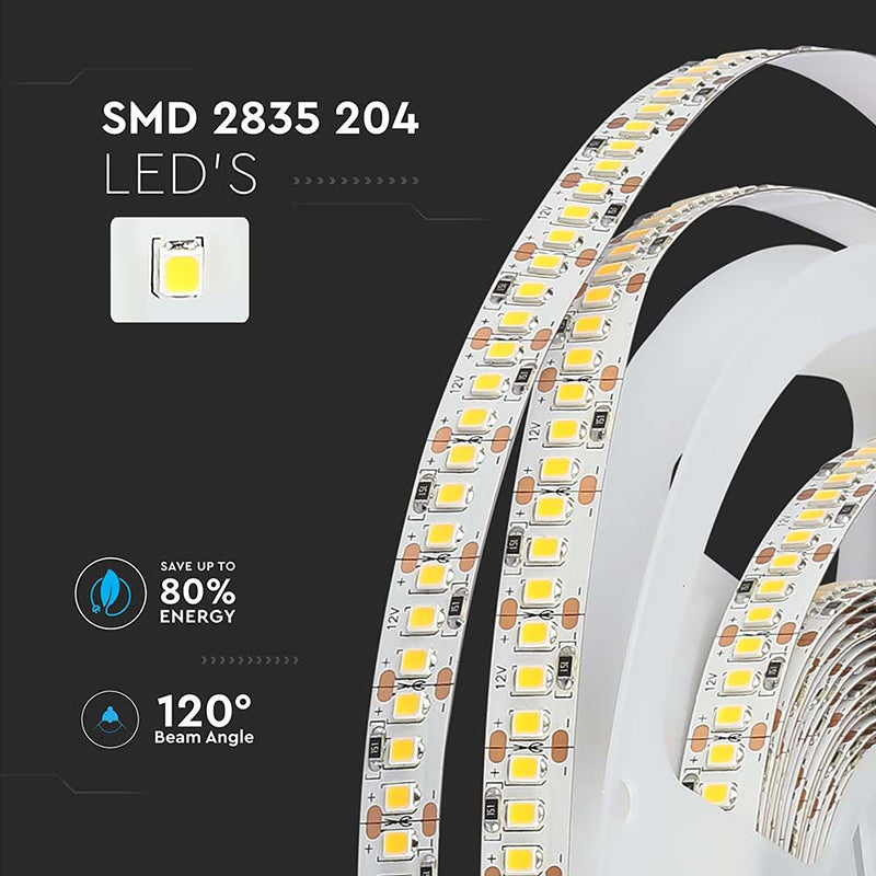 Bandă LED SMD2835 204LED/m IP20 5m V-Tac