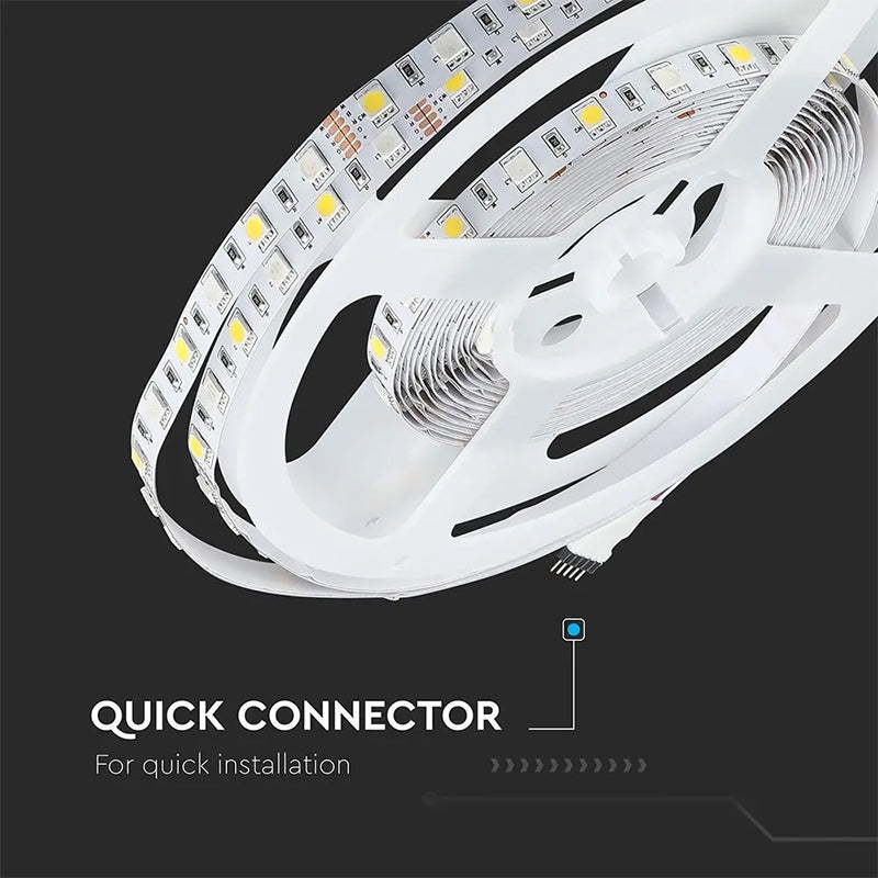 Banda Led Smd5050 60led/m Rgb + Alb Neutru Ip20 5m