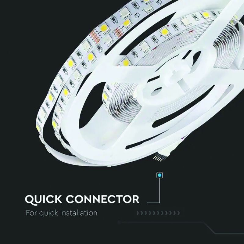 Banda Led Smd5050 60led/m Rgb + Alb Cald P20 5m SKU-212553