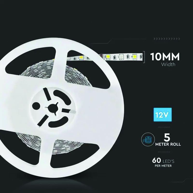 Banda Led Smd5050 60led/m Rgb + Alb Cald P20 5m SKU-212553