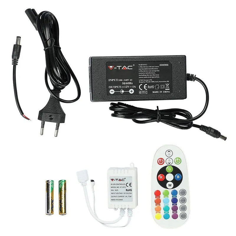 Kit Banda Led Smd5050 Rgb 60led/m Ip20 5m SKU-212558