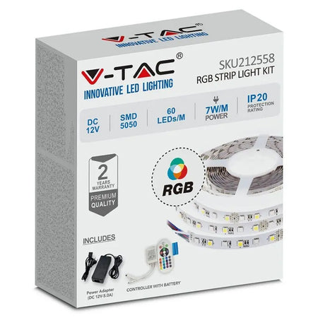 Kit Banda Led Smd5050 Rgb 60led/m Ip20 5m SKU-212558