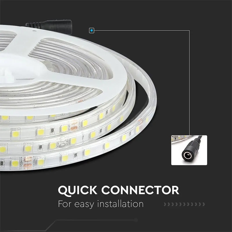 Banda Led Smd5050 24v 60led/m 6400k Ip65 5m