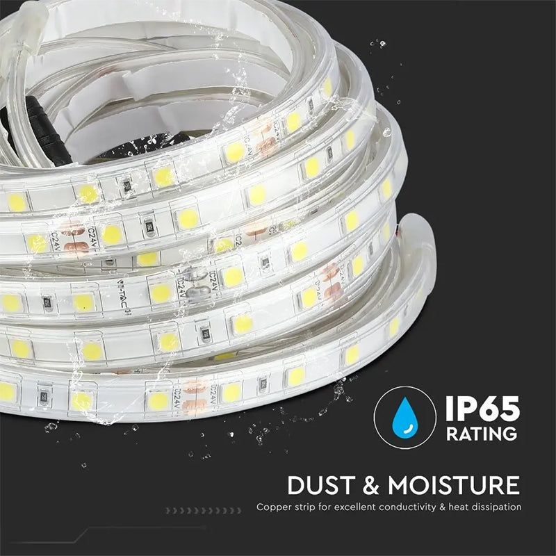 Banda Led Smd5050 24v 60led/m 6400k Ip65 5m
