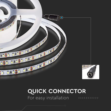 Bandă LED SMD2835 24V 168LED/m 3000K IP20 5m V-Tac SKU-212596