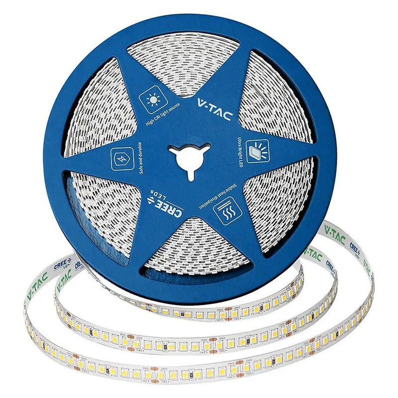 Bandă LED 8 mm 12 W/m 24 V IP20 rolă 10 m Cip Cree V-Tac