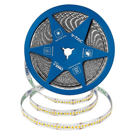 Bandă LED 10 mm 18 W/m 24 V IP20, 10 m, 3000K, Cip CREE V-Tac SKU-2125996