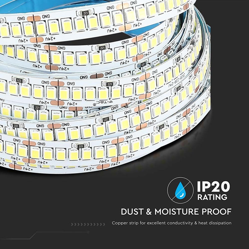 Bandă LED SMD2835 24V 168 LED/m IP20 5m V-Tac