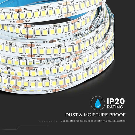 Bandă LED SMD2835 24V 168 LED/m IP20 5m V-Tac