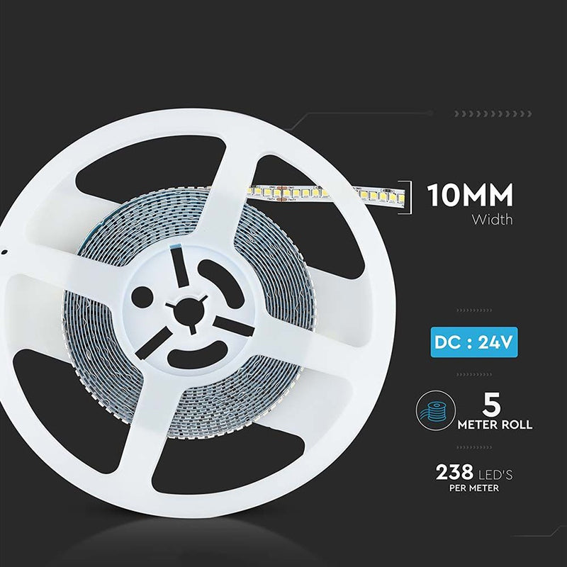 Bandă LED SMD2835 24V 168 LED/m IP20 5m V-Tac