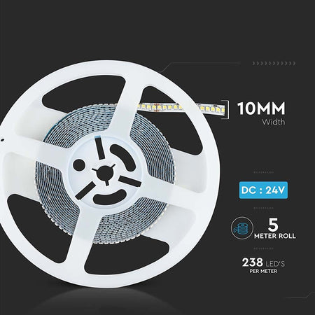 Bandă LED SMD2835 24V 168 LED/m IP20 5m V-Tac
