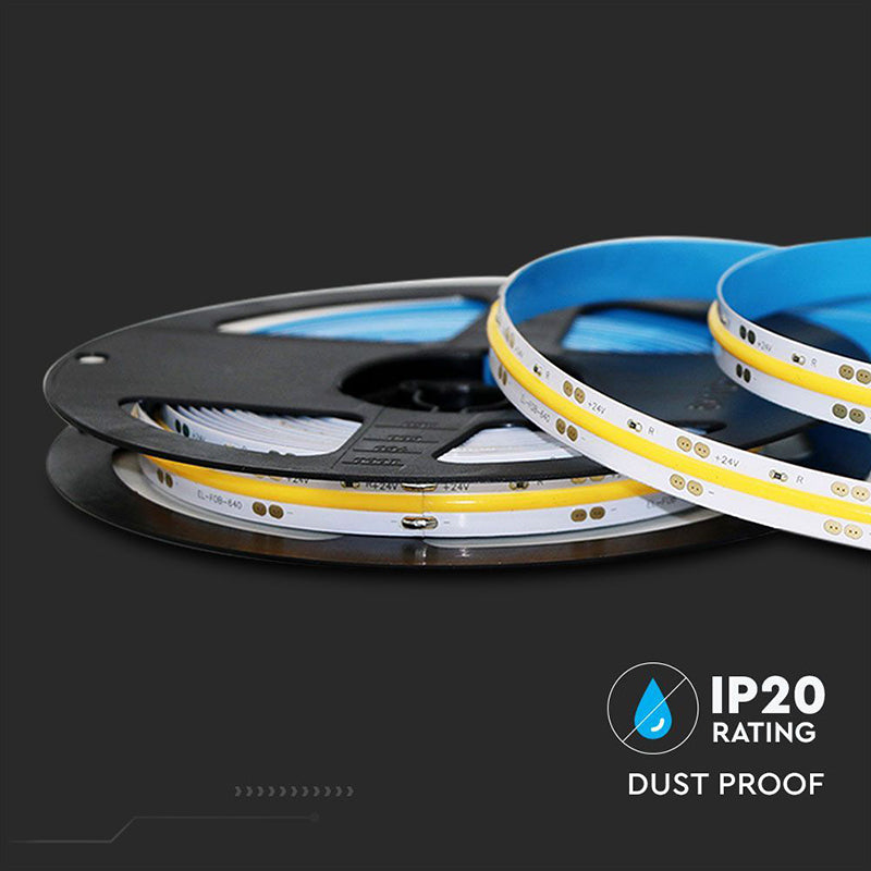 Bandă LED COB 24V IP20, 5 metri, V-Tac