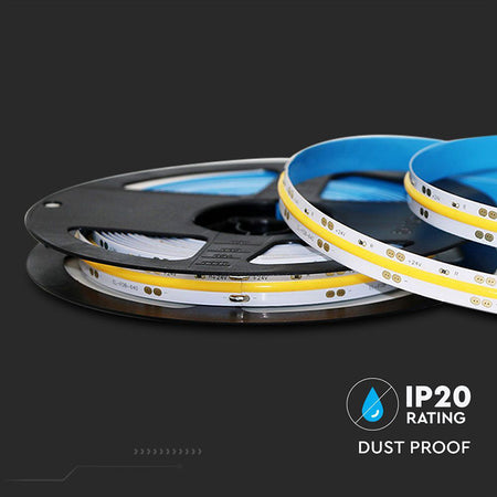 Bandă LED COB 24V IP20, 5 metri, V-Tac
