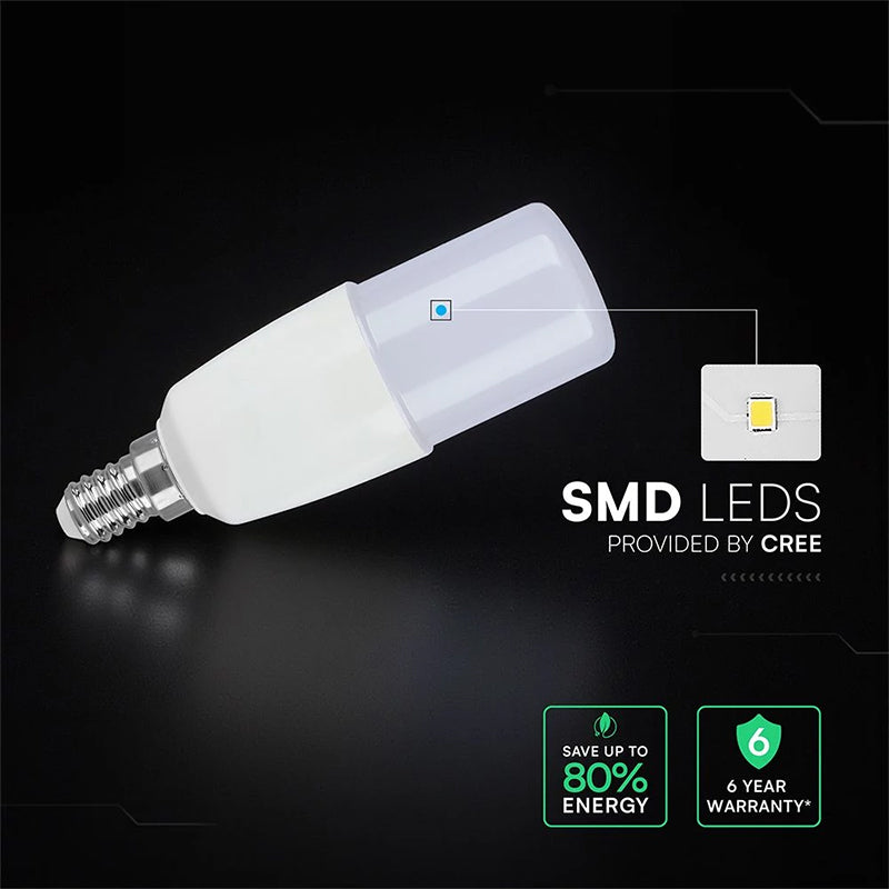 Bec LED T37 E14 de 7,5 W cu lumină alb cald 3000 K V-Tac SKU-21267-6