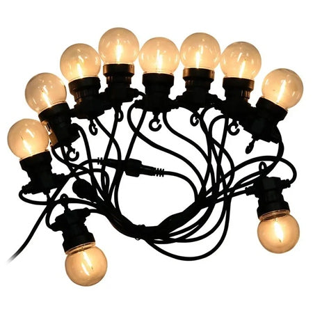 Ghirlandă LED de 5 m cu 10 becuri cu filament alb cald de 3000K V-Tac SKU-212728