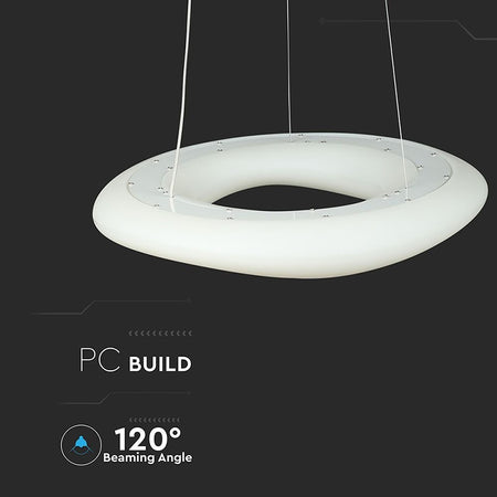 Pendul tavan LED rotund 38 W 3in1 dimabil, reglabil, V-Tac SKU-213959