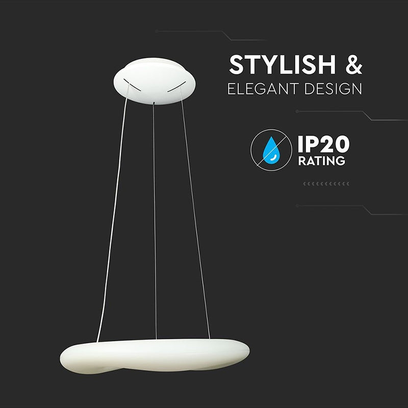 Pendul tavan LED rotund 38 W 3in1 dimabil, reglabil, V-Tac SKU-213959