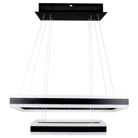 Candelabru LED dimabil 113W 3000K negru, pătrat, IP20, V-Tac SKU-213987