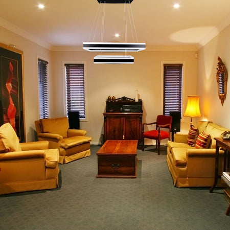 Candelabru LED dimabil 113W 3000K negru, pătrat, IP20, V-Tac SKU-213987