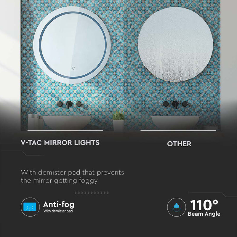 Oglinda Iluminata Led 25w 3 In 1 Ip44 Anti Aburire