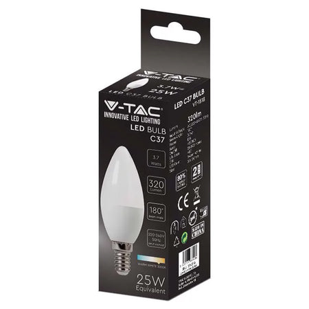 Bec Led E14 3.7w 6500k Alb Rece