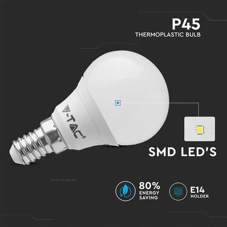 Bec Led E14 P45 3.7w 6500k Alb Rece