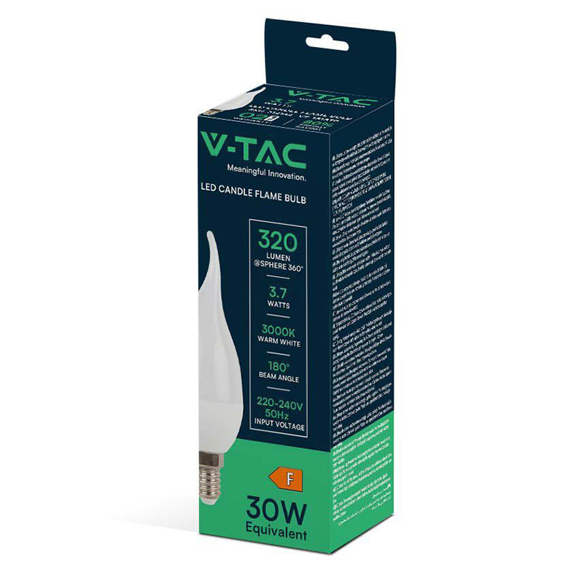 Bec LED cu soclu E14, 3.7W, formă lumânare, V-Tac