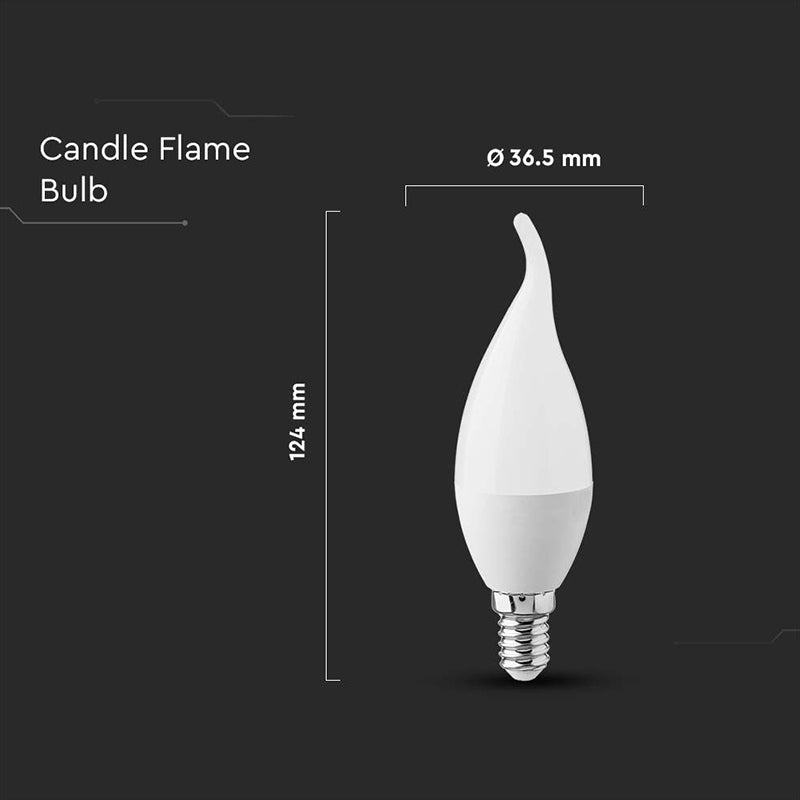 Bec LED cu soclu E14, 3.7W, formă lumânare, V-Tac