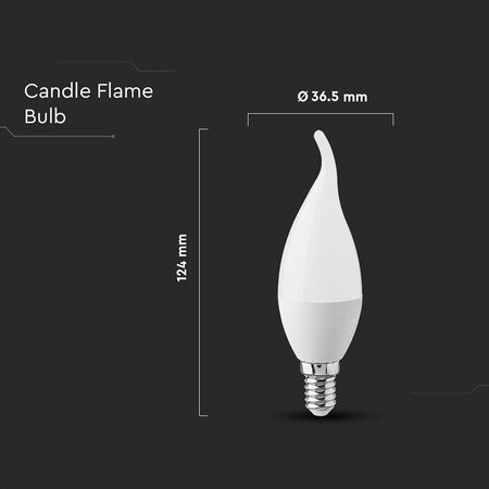 Bec LED cu soclu E14, 3.7W, formă lumânare, V-Tac