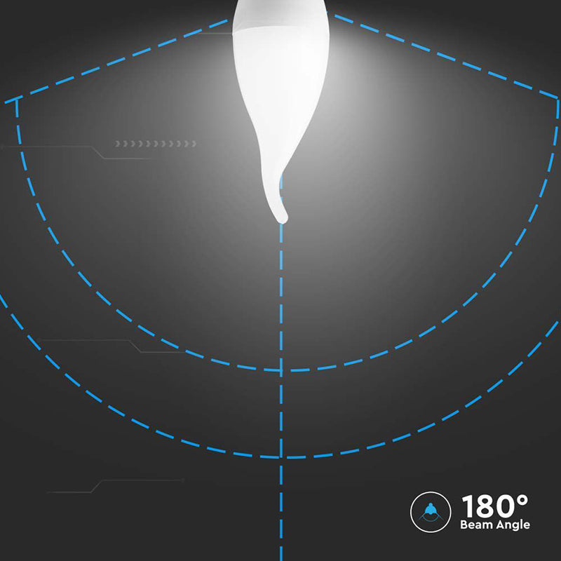 Bec LED cu soclu E14, 3.7W, formă lumânare, V-Tac