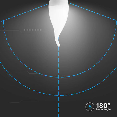Bec LED cu soclu E14, 3.7W, formă lumânare, V-Tac