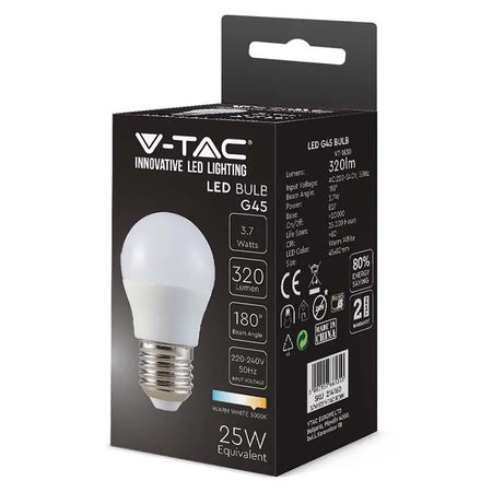 Bec Led G45 E27 3.7w 6500k Alb Rece