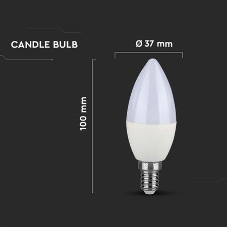 Bec Led E14 4.5w 6500k Alb Rece