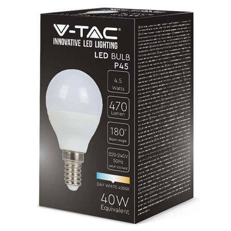 Bec LED E14 P45 4.5W 4000K alb neutru V-Tac SKU-2142511