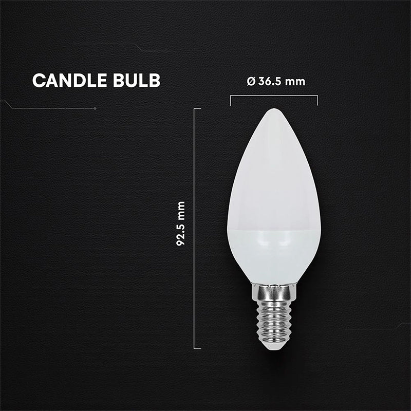 Bec LED E14 4.5W 4500K alb neutru, SMD Cree, lumânare V-Tac SKU-21425816