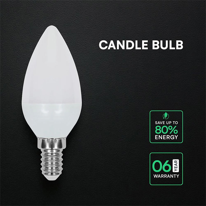 Bec LED E14 4.5W 4500K alb neutru, SMD Cree, lumânare V-Tac SKU-21425816