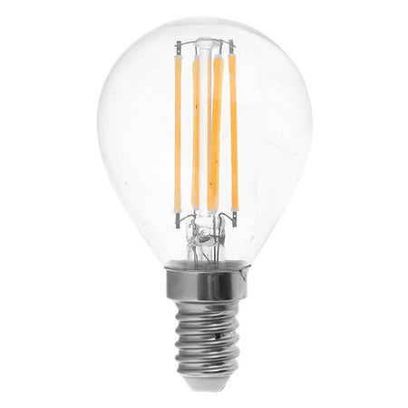 Bec LED cu filament E14 P45 de 4 W cu lumină albă caldă 3000 K V-Tac SKU-214300