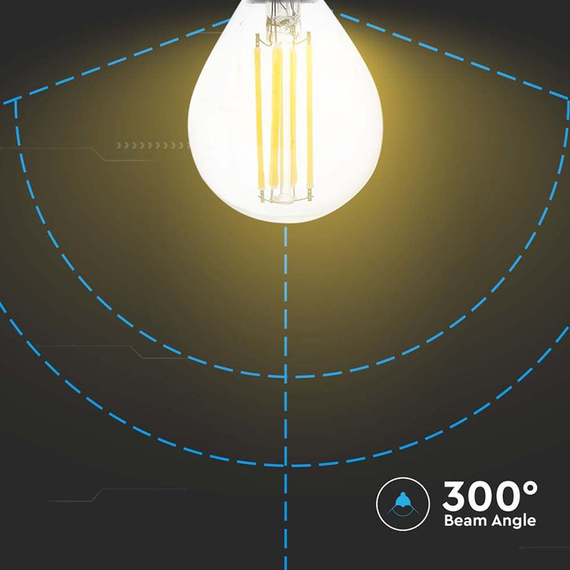 Bec LED cu filament E14 P45 de 4 W cu lumină albă caldă 3000 K V-Tac SKU-214300