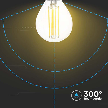 Bec LED cu filament E14 P45 de 4 W cu lumină albă caldă 3000 K V-Tac SKU-214300