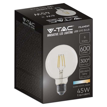 Bec E27 G95 Cu Filament Led 6w 2700k