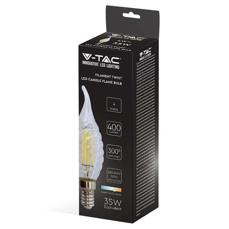 Bec E14 Cu Filament Led 4w 6500k  Spirala