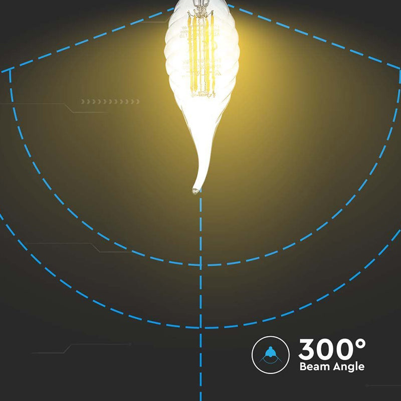 Bec E14 Cu Filament Led 4w 6500k  Spirala