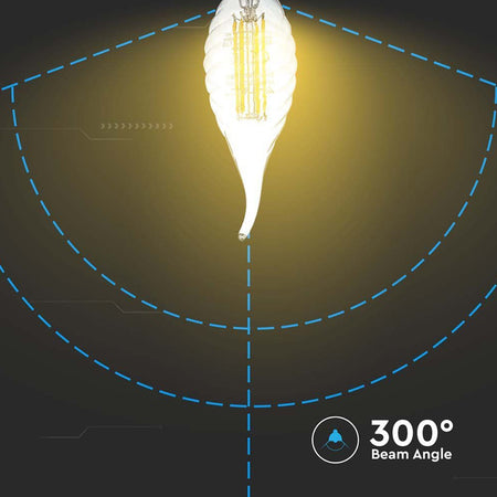 Bec E14 Cu Filament Led 4w 6500k  Spirala