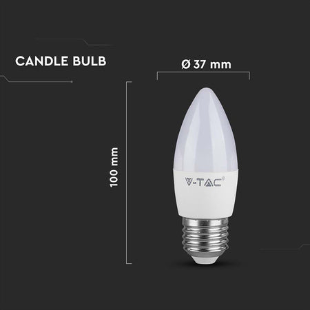 Bec LED E27 4,5W formă lumânare cu eficiență ridicată V-Tac