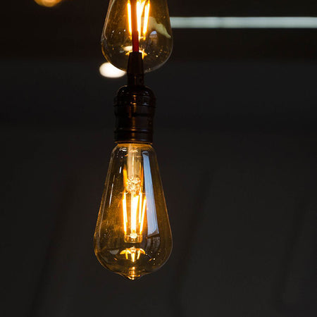 Bec LED ST64 E27 6 W cu filament, 2200K, model Edison V-Tac SKU-214362