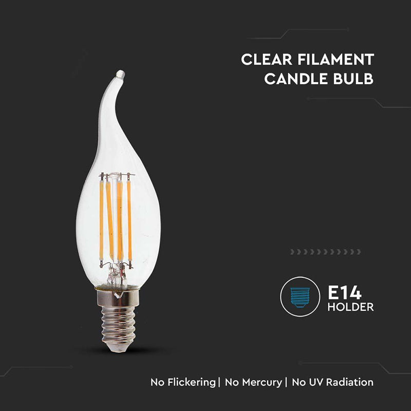 Bec Led Filament E14 4w 6500k