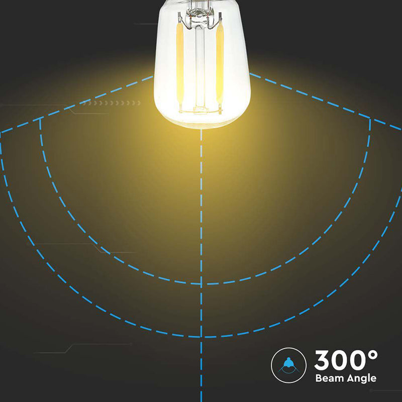Bec LED E14 ST26 cu filament 2W, diverse culori lumină, V-Tac