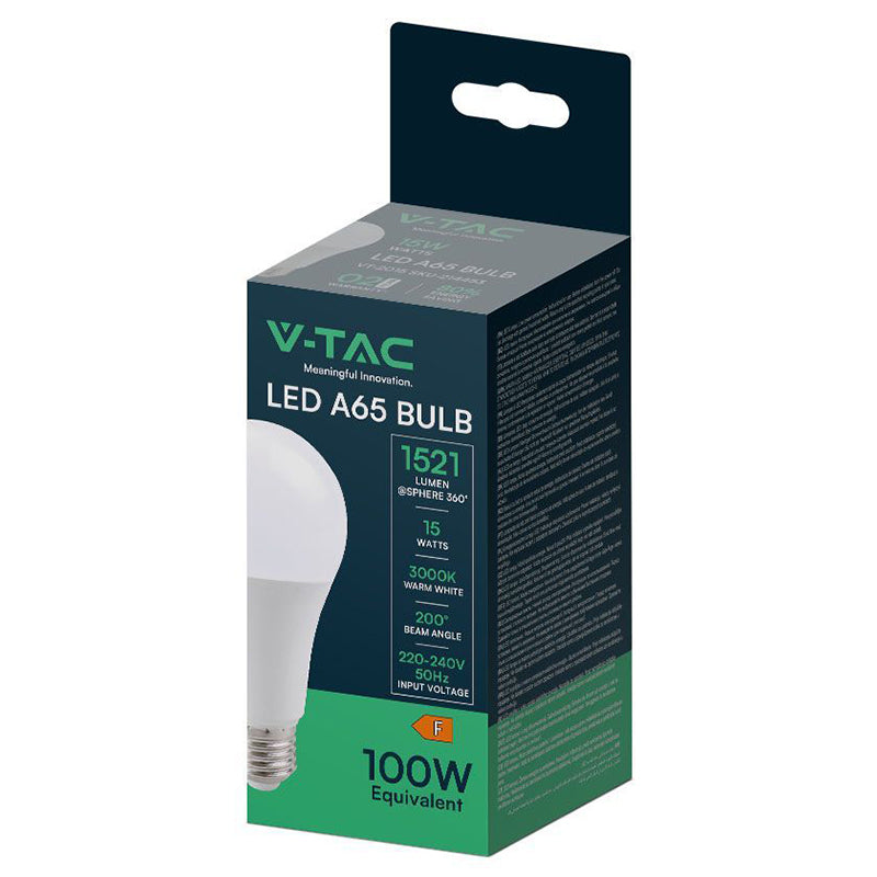 Bec LED A65 E27 15W, 1521 lm, V-Tac